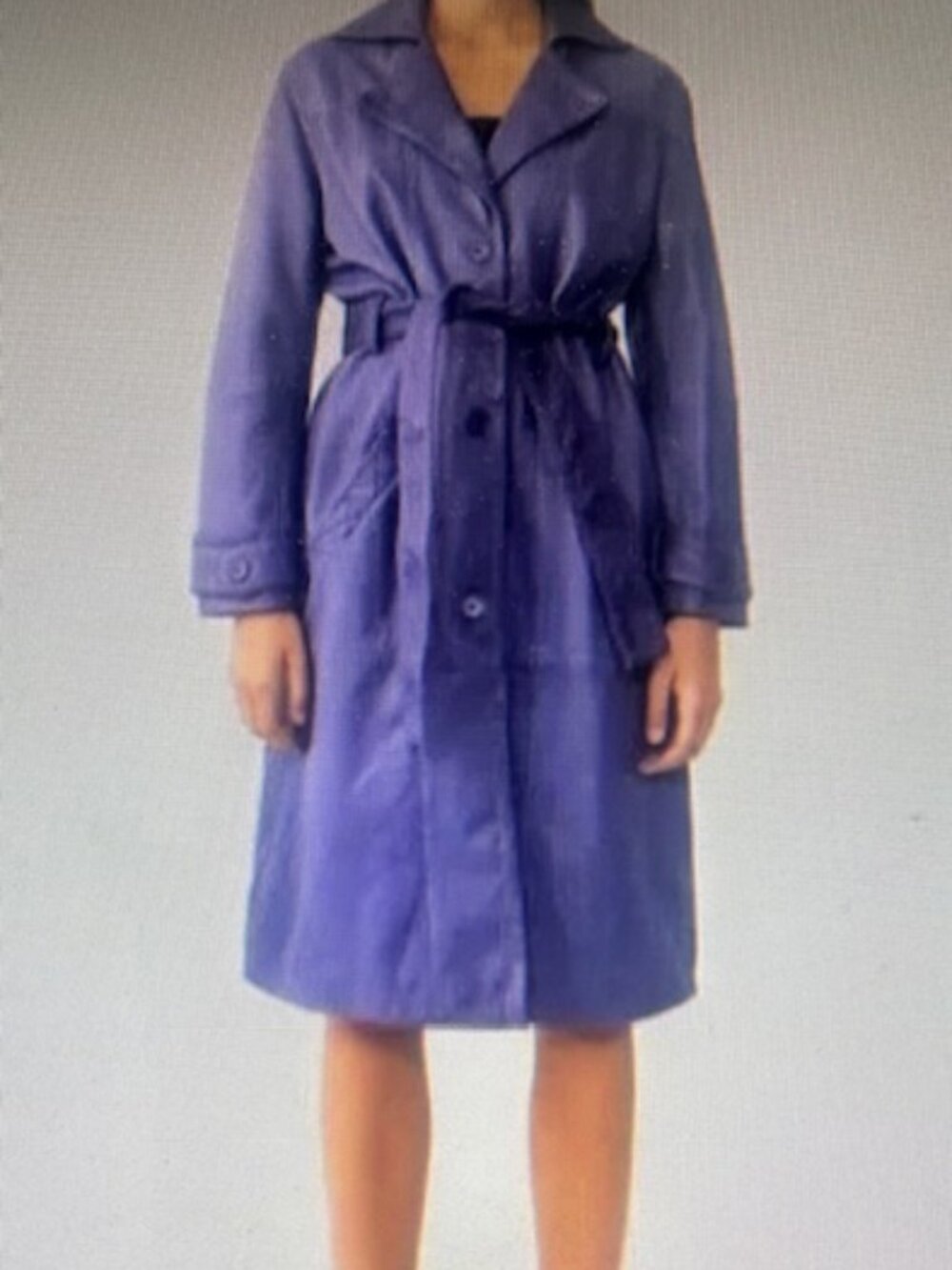 Free People Deadwood Terra Parachute Purple Leather Lined Belt Trench Coat NEW